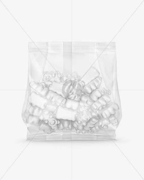 Download Plastic Bag With Gummies Mockup In Bag Sack Mockups On Yellow Images Object Mockups Yellowimages Mockups