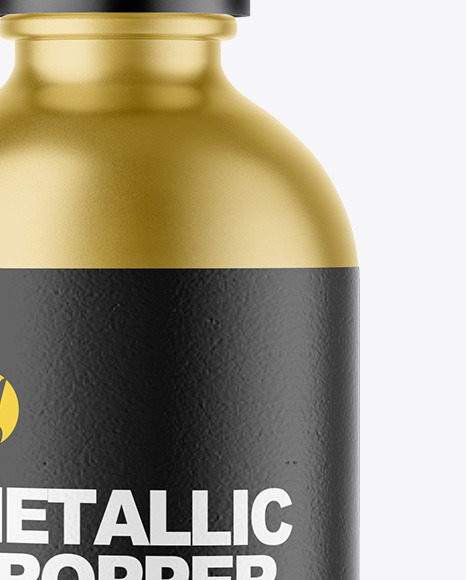 Download Matte Metallic Dropper Bottle Mockup In Bottle Mockups On Yellow Images Object Mockups