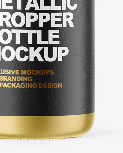 Download Matte Metallic Dropper Bottle Mockup In Bottle Mockups On Yellow Images Object Mockups