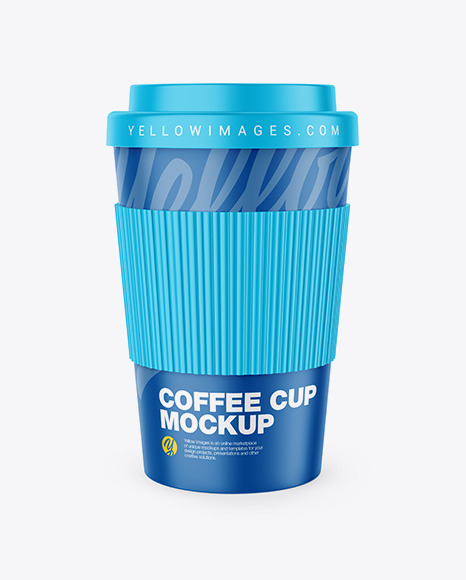 Download Reusable Coffee Cup With Holder Mockup In Cup Bowl Mockups On Yellow Images Object Mockups Yellowimages Mockups