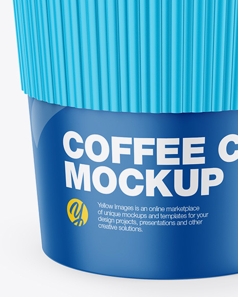 Download Reusable Coffee Cup With Holder Mockup In Cup Bowl Mockups On Yellow Images Object Mockups