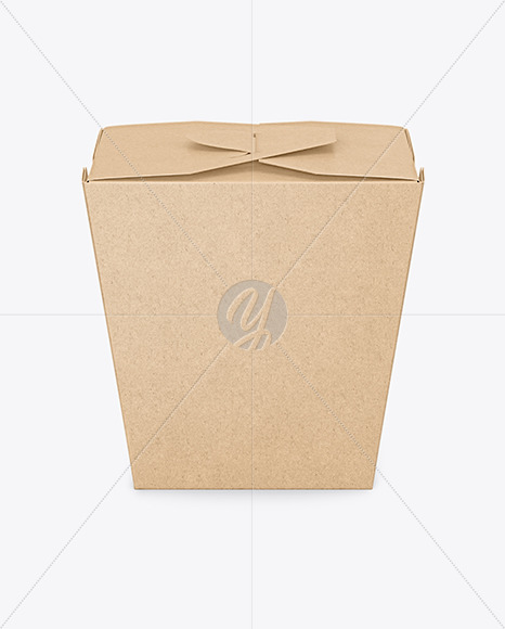 Download Kraft Paper Noodles Box Mockup Half Side View High Angle Shot In Box Mockups On Yellow Images Object Mockups PSD Mockup Templates