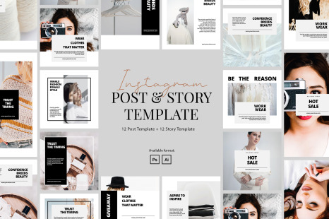 Beauty Elegant Corporate Instagram Post and Story