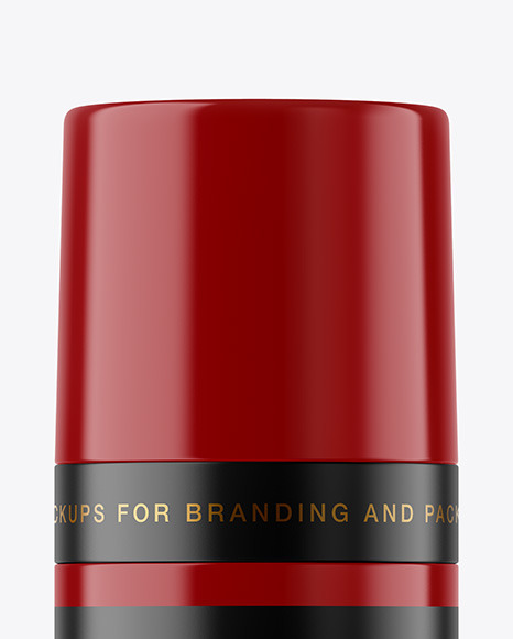 Glossy Cosmetic Bottle with Pump Mockup PSD #6