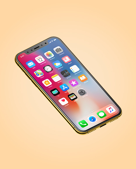 Download Apple Iphone X Mockup In Device Mockups On Yellow Images Object Mockups PSD Mockup Templates