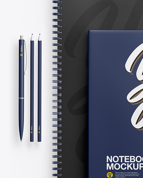 Notebook   Paper W  Pens Mockup PSD #1