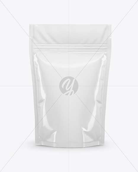 Download Glossy Stand Up Pouch Mockup In Pouch Mockups On Yellow Images Object Mockups