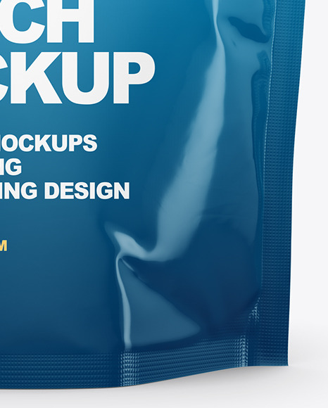 Download Glossy Stand Up Pouch Mockup In Pouch Mockups On Yellow Images Object Mockups