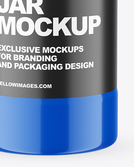 Glossy Salt Jar Mockup PSD #1