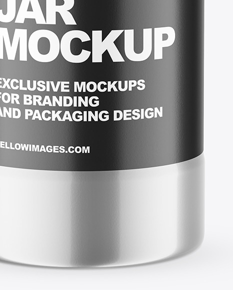 Metallic Salt Jar Mockup PSD #1