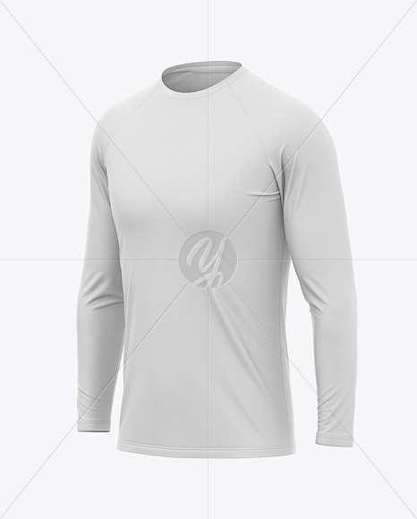 Download Men S Raglan Long Sleeve T Shirt Mockup Half Side View In Apparel Mockups On Yellow Images Object Mockups