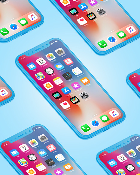 Clay Apple iPhone X Mockup PSD #3