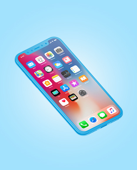 Clay Apple iPhone X Mockup PSD #4