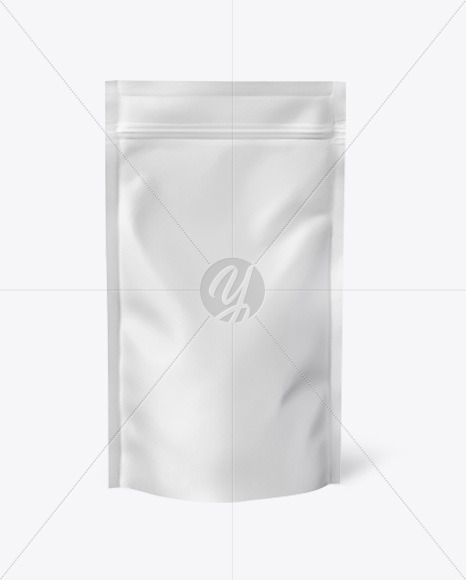 Matte Food Bag Mockup Half Side View In Bag Sack Mockups On Yellow Images Object Mockups