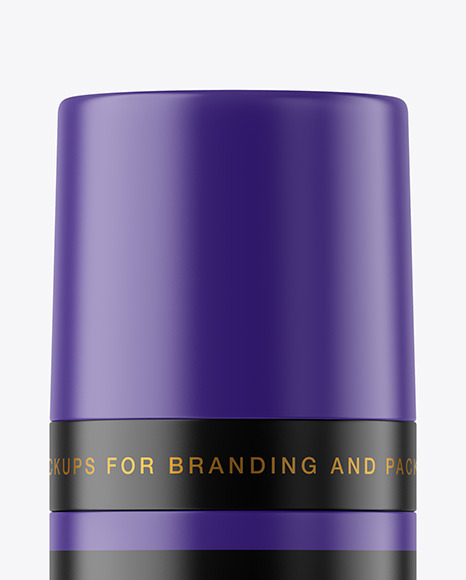 Matte Cosmetic Bottle with Pump Mockup PSD #6