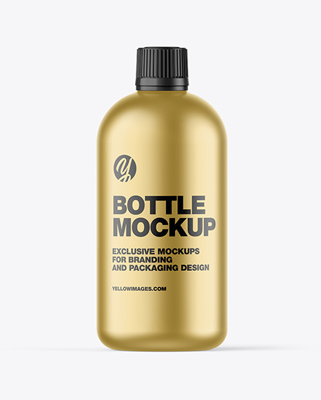 Matte Metallic Bottle Mockup PSD #2