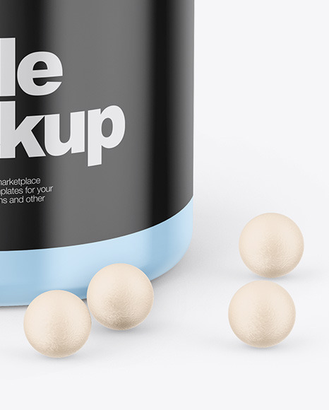 Glossy Bottle Mockup PSD #6