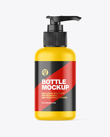 Matte Sanitizer Bottle w  Closed Pump Mockup PSD #2