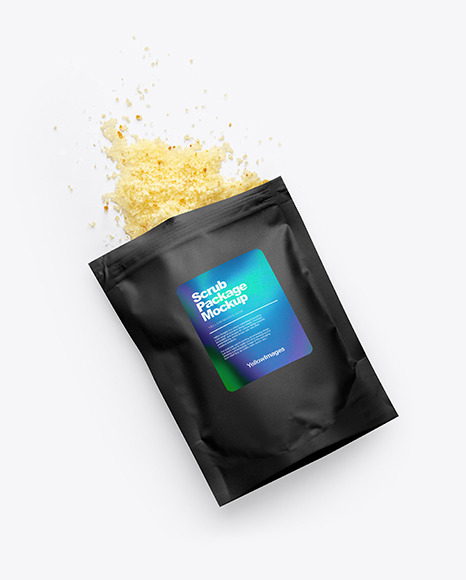 Download Pouch With Scrub Mockup In Pouch Mockups On Yellow Images Object Mockups