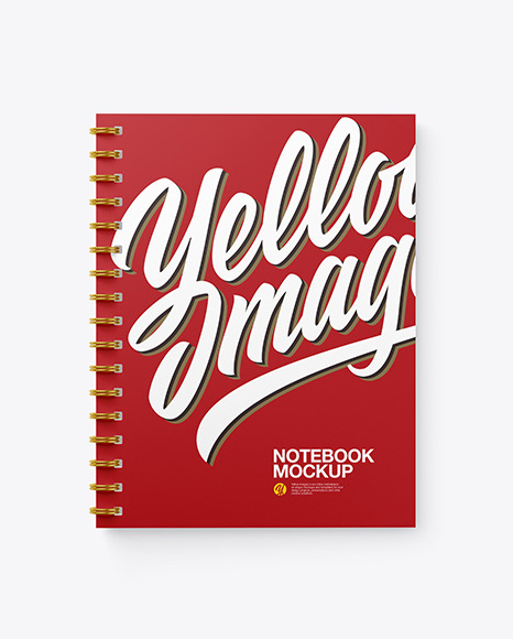 Spiral US Letter Notebook Mockup caderno 26161