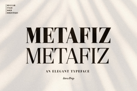 Metafiz - An elegant font