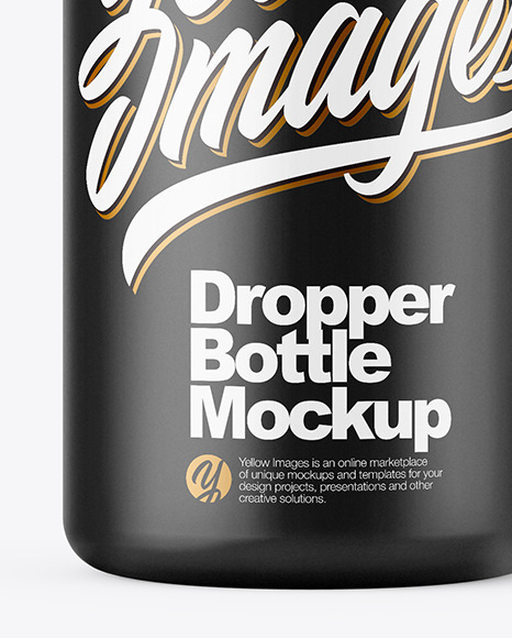 Matte Dropper Bottle Mockup PSD #1