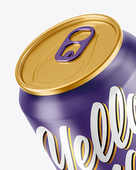 Metallic Drink Can w  Glossy Finish Mockup PSD #2