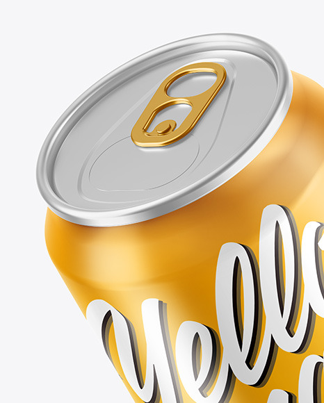Metallic Drink Can w  Glossy Finish Mockup PSD #6