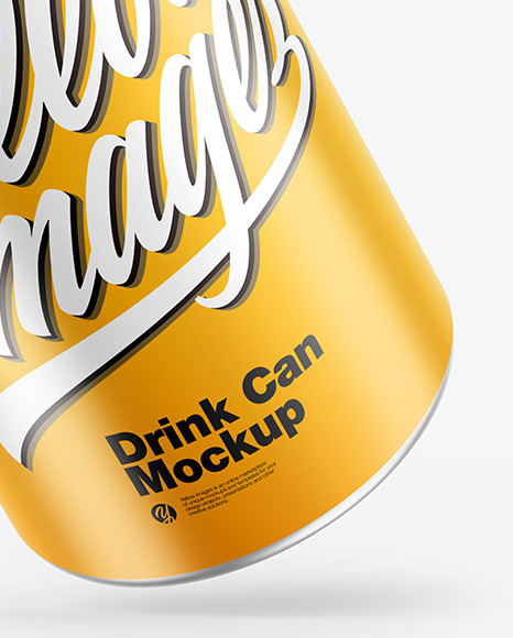 Metallic Drink Can w  Glossy Finish Mockup PSD #7
