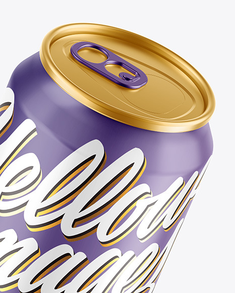 Metallic Drink Can w  Glossy Finish Mockup PSD #1