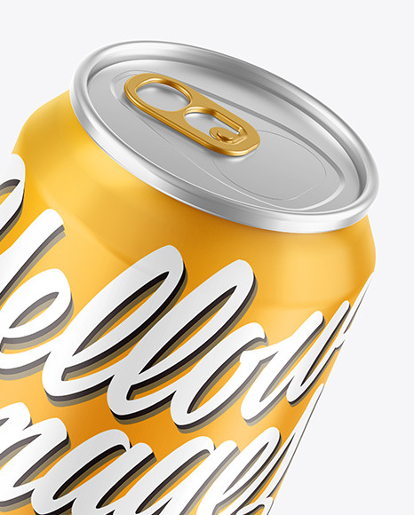 Metallic Drink Can w  Glossy Finish Mockup PSD #7
