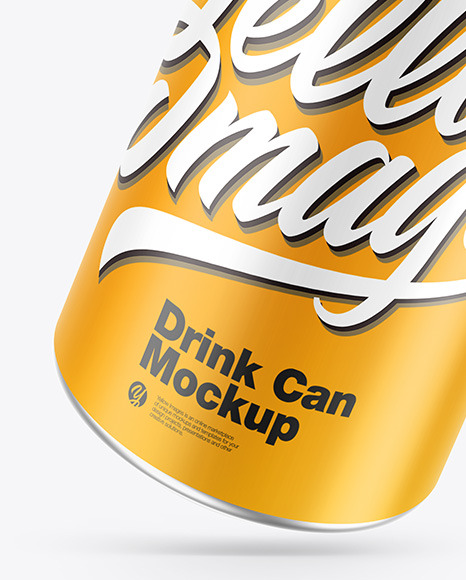 Metallic Drink Can w  Glossy Finish Mockup PSD #5