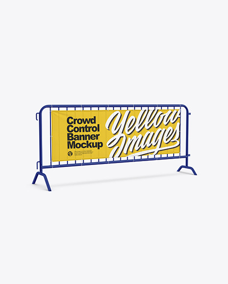 Download Crowd Control Banner Mockup In Outdoor Advertising Mockups On Yellow Images Object Mockups