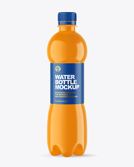Glossy PET Bottle Mockup PSD #2