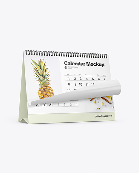 Download Calendar Mockup In Stationery Mockups On Yellow Images Object Mockups PSD Mockup Templates