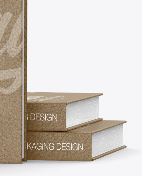 Hardcover Book w  Leather Cover Mockup PSD #1