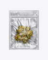 Medical Marijuana Metallic Sachet Mockup