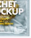 Medical Marijuana Metallic Sachet Mockup