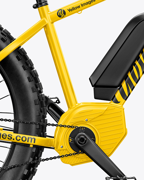 Fat Bike Mockup Right Side View PSD #7