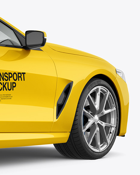 Download Coupe Car Mockup - Back Half Side View in Vehicle Mockups ...