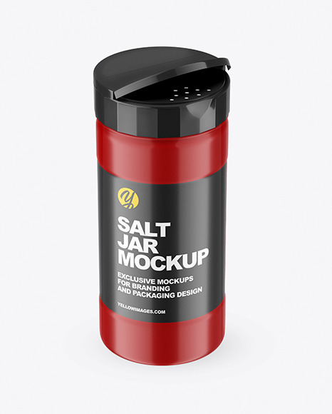 Opened Matte Salt Jar Mockup