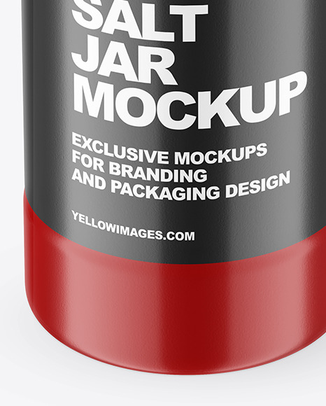 Opened Matte Salt Jar Mockup PSD #5