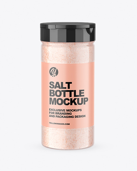 Download Glossy Clear Jar With Pink Salt Mockup In Jar Mockups On Yellow Images Object Mockups