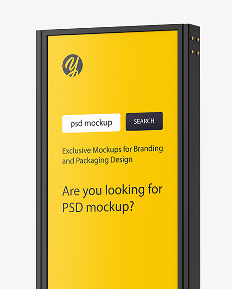 Plastic Stand Mockup PSD #2