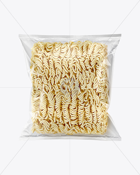 Instant Noodles Pack Mockup In Bag Sack Mockups On Yellow Images Object Mockups