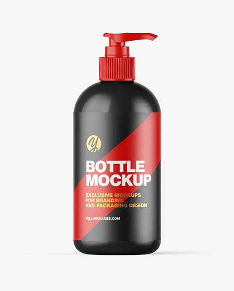 Glossy Bottle w  Closed Pump Mockup PSD #2