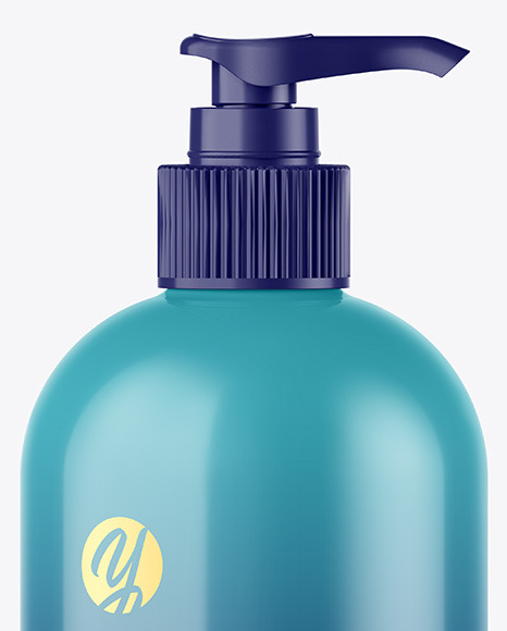Glossy Bottle w  Closed Pump Mockup PSD #1