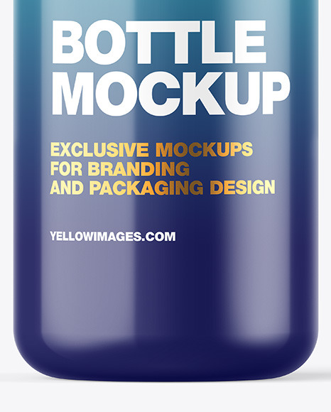 Glossy Bottle w  Closed Pump Mockup PSD #6