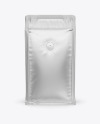 Matte Metallic Coffee Bag with Valve Mockup