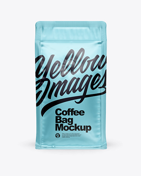 Download Matte Metallic Coffee Bag With Valve Mockup In Bag Sack Mockups On Yellow Images Object Mockups